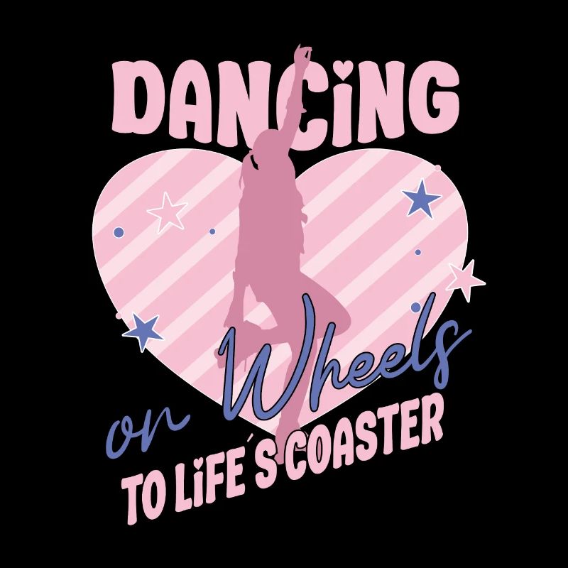 Rollerskater Party Dancing On Wheels Gift Idea