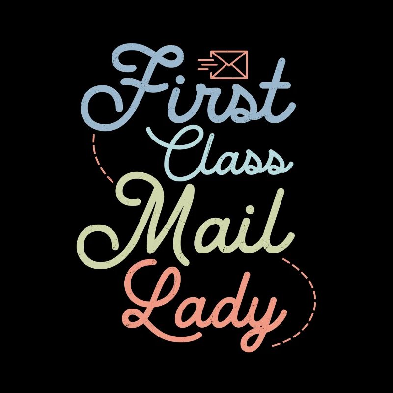 Courrier de première classe Lady Postal Worker Mail