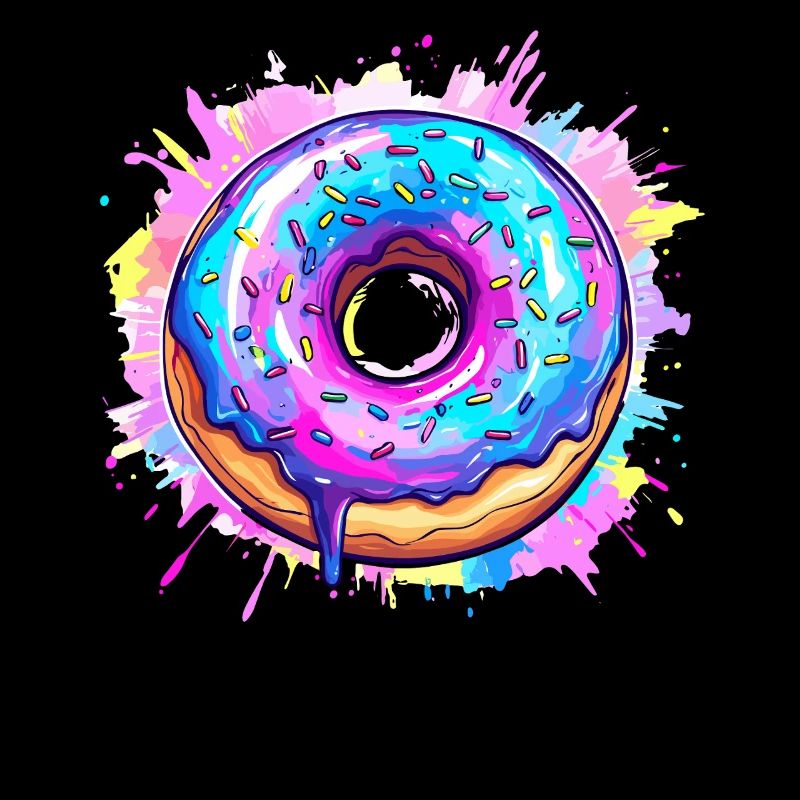 Bunte Donut Explosion