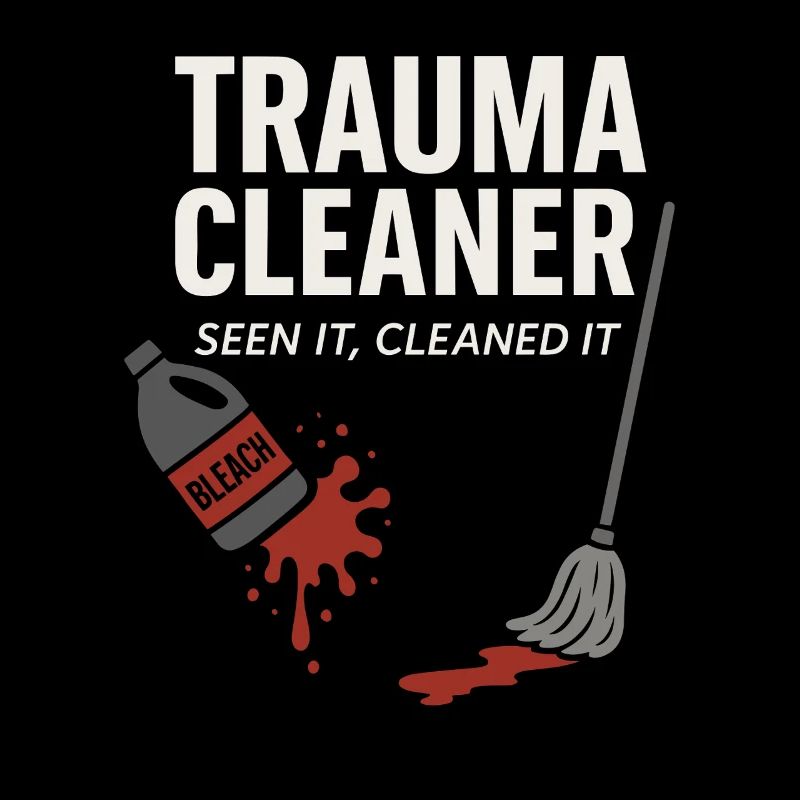 Forensic Cleaner Dark Humor Crime Scene Biohazard