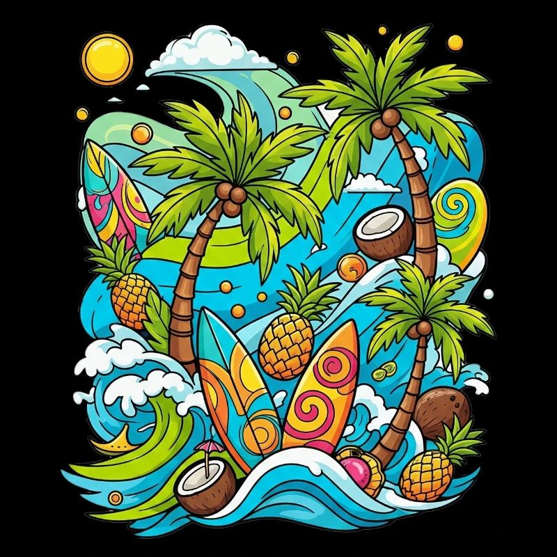 Tropical holiday pattern