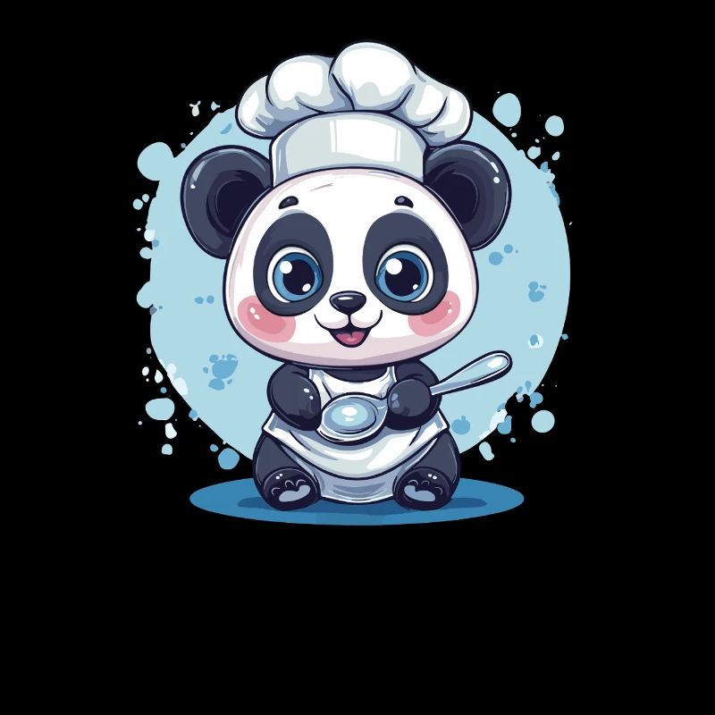 Panda avec toque de chef
