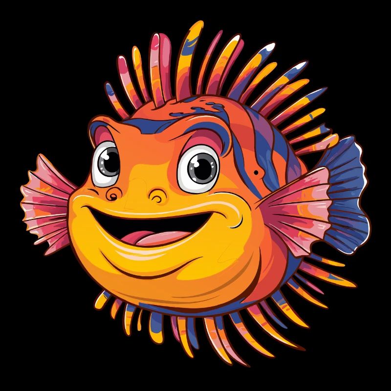 Poisson-lion rieur coloré Poisson corail
