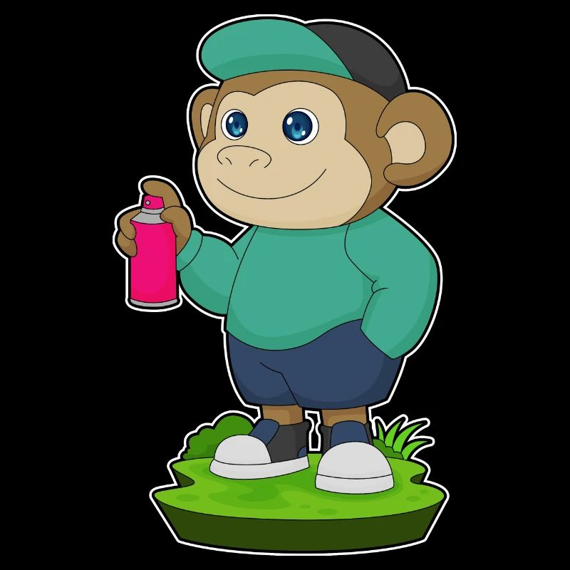 Spray de peintre singe