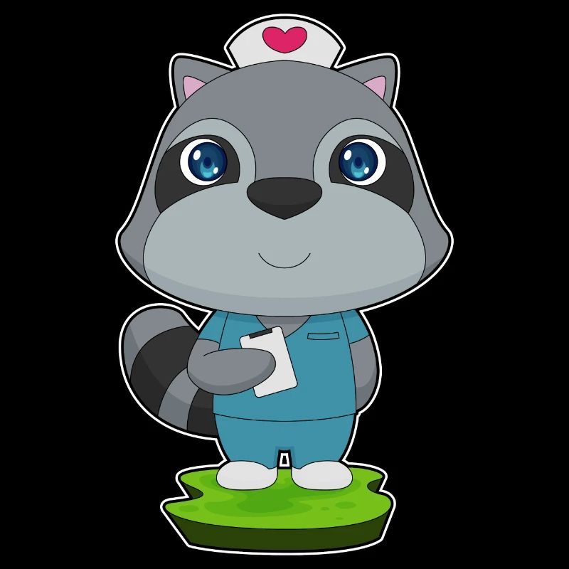 Bloc-notes d’infirmière raton laveur