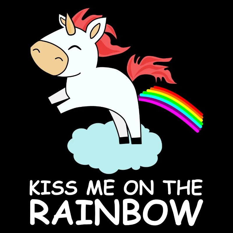me baiser sur l'arc en ciel licorne arc-en-mignon
