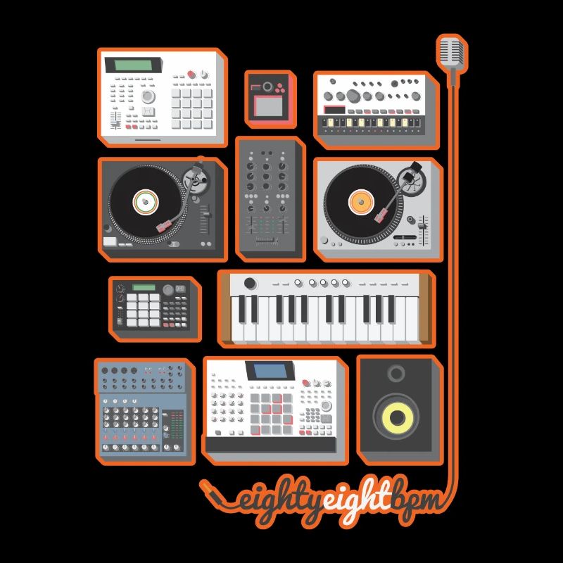 Ensemble complet de 88 BPM (orange / jaune)