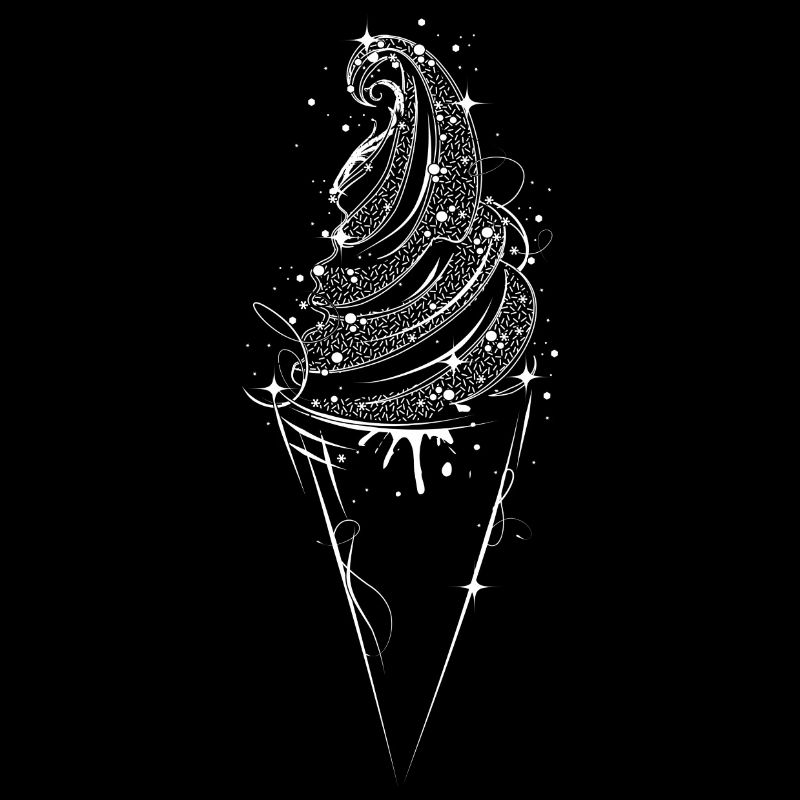 Crème glacée à & cornet gaufre