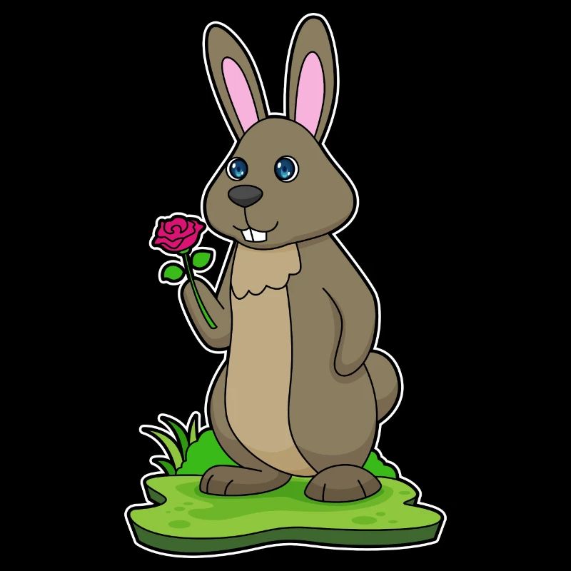 Fleurs de rose lapin
