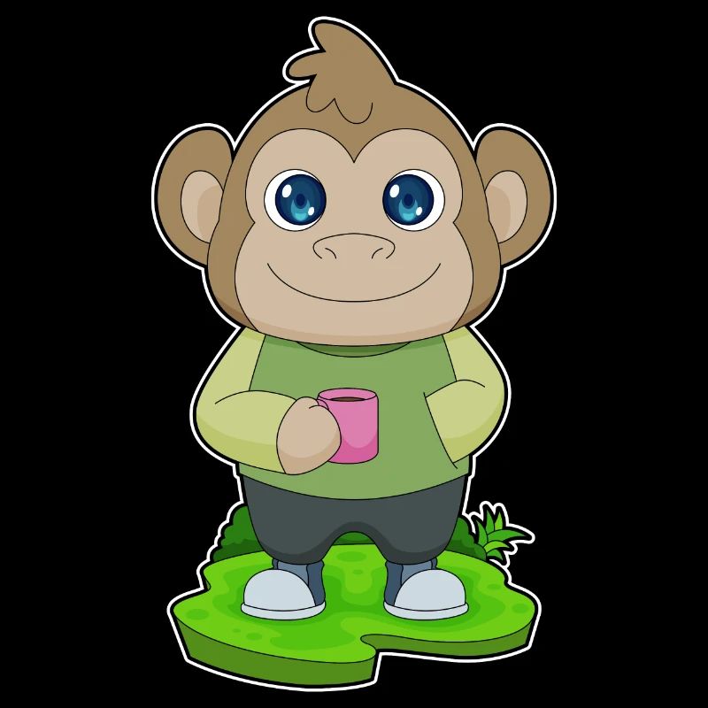 Monkey Cup of Coffee
