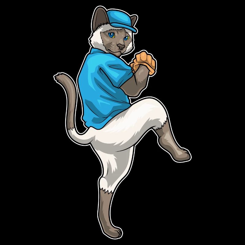 Siamese Cat Baseball Batte de baseball