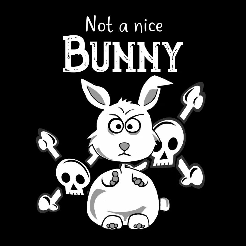Not a nice . Pas de lapin mignon Skully Skulls