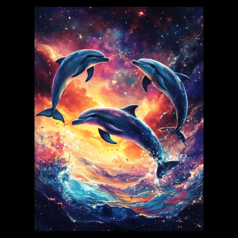 Dauphin Océan Galaxie Espace Dauphins de l’espace