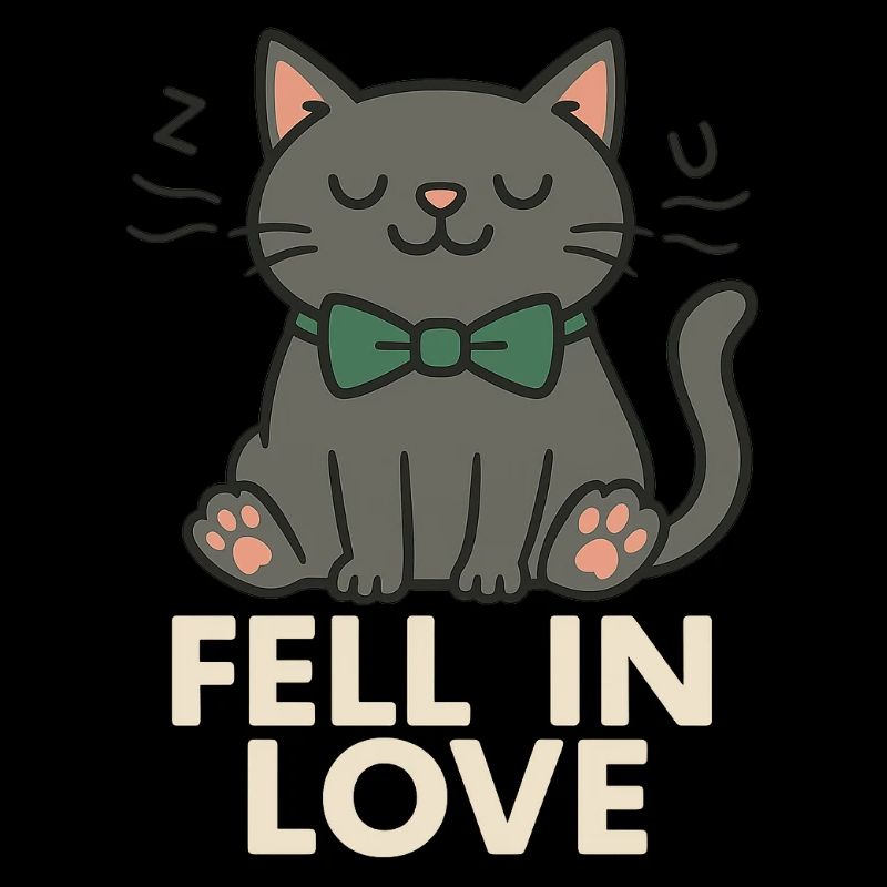Schleife. Katze. Liebe. Das perfekte Katzenshirt.