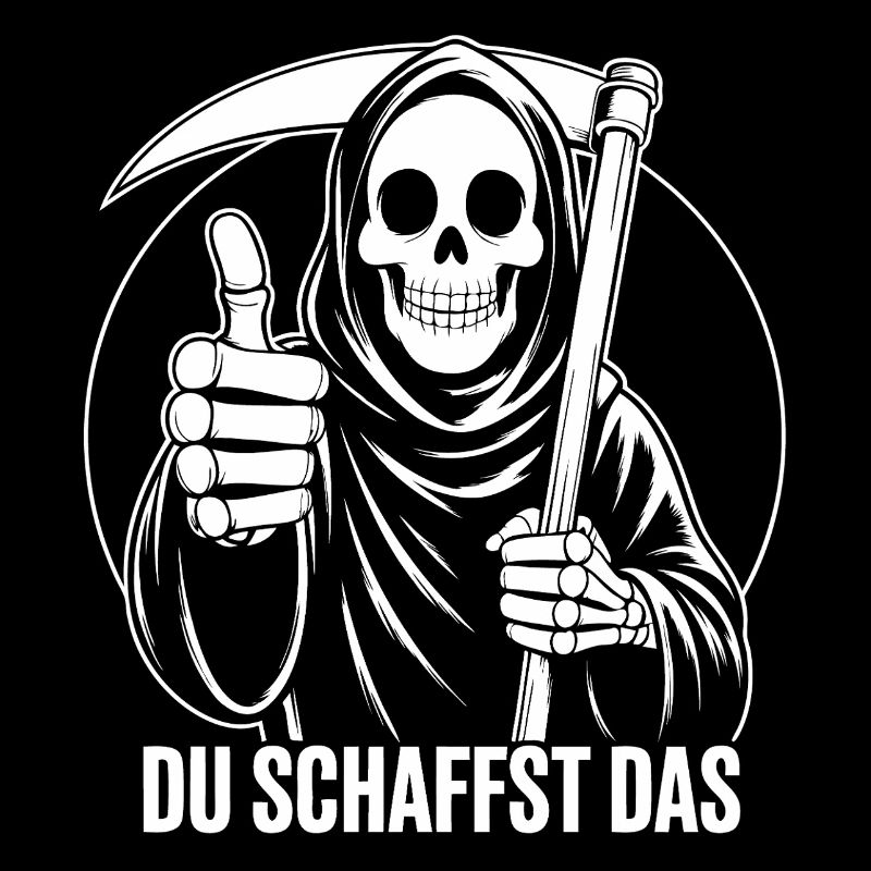 Grim Reaper lustig Du schaffst das Motivation
