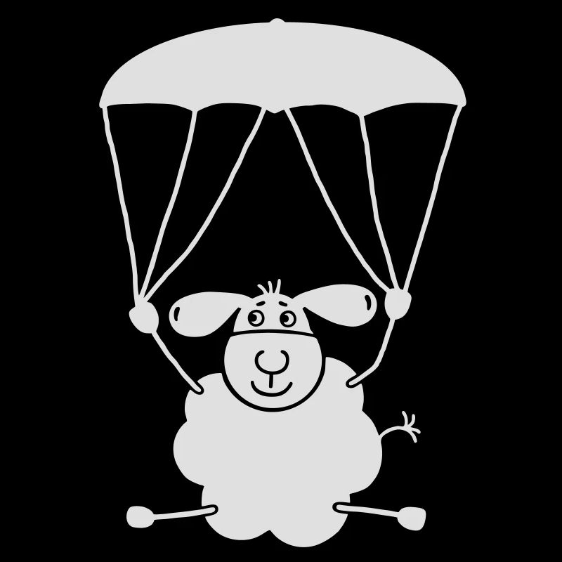 Sheep with parachute