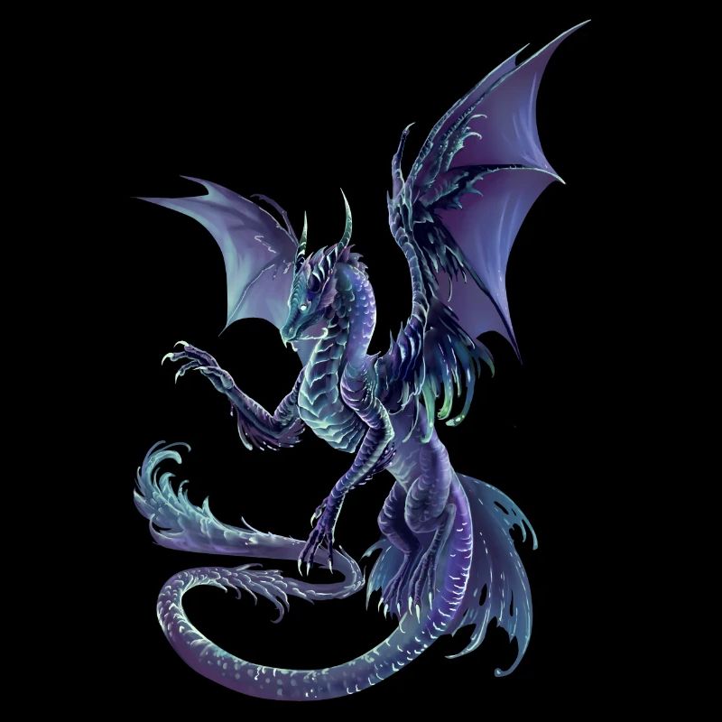 Dunkelblauer Drache