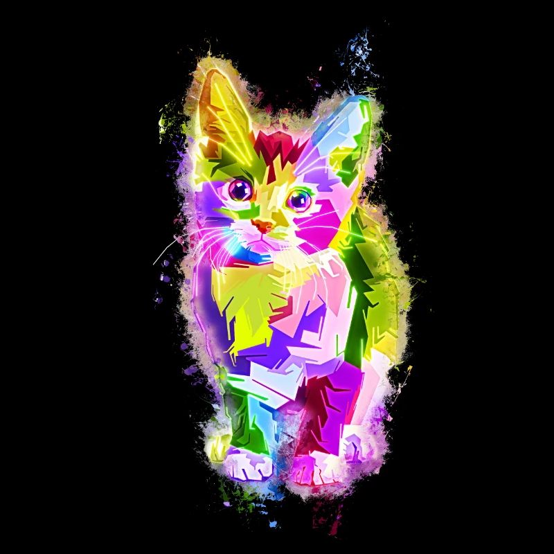 Tier bunt hell glühend