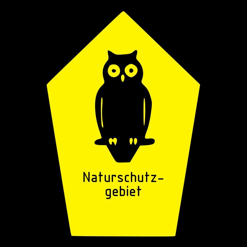 Schild Naturschutzgebiet / Eule