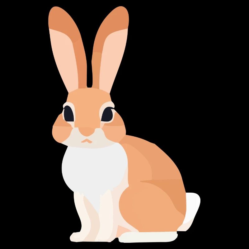 Bunny rabbit with big ears at Easter