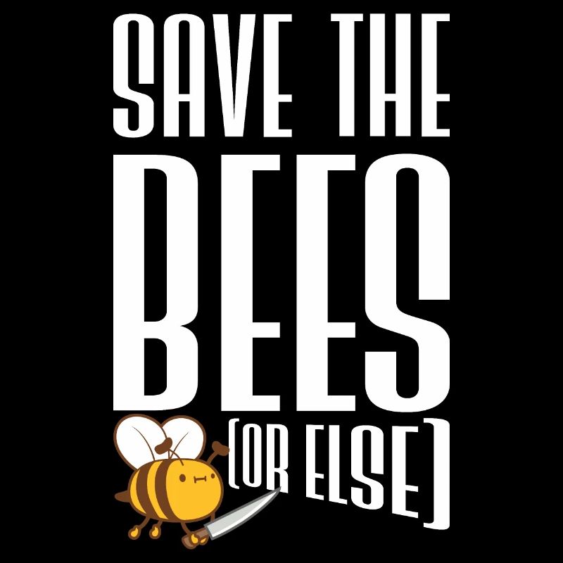 Save The Bees Or Else Knife Fun Cute Bee Beekeeper