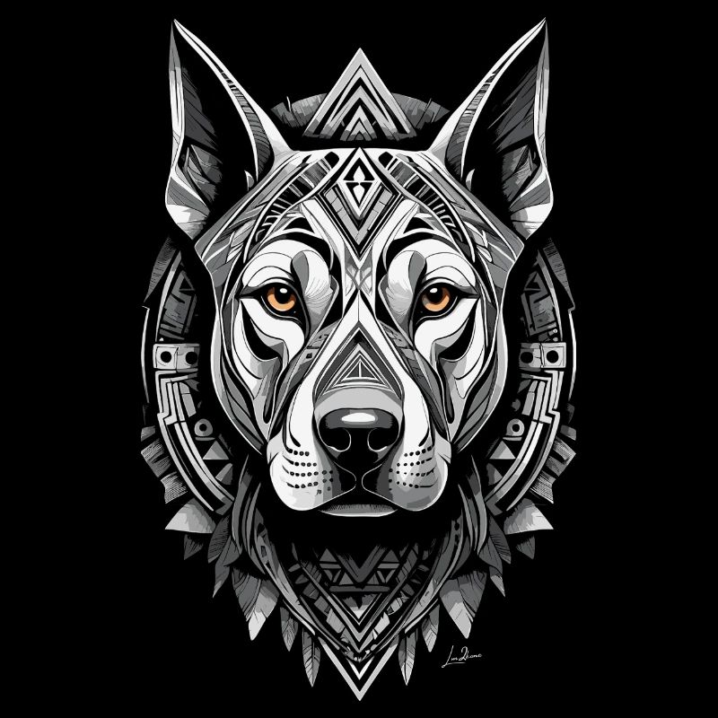 Black and white dog