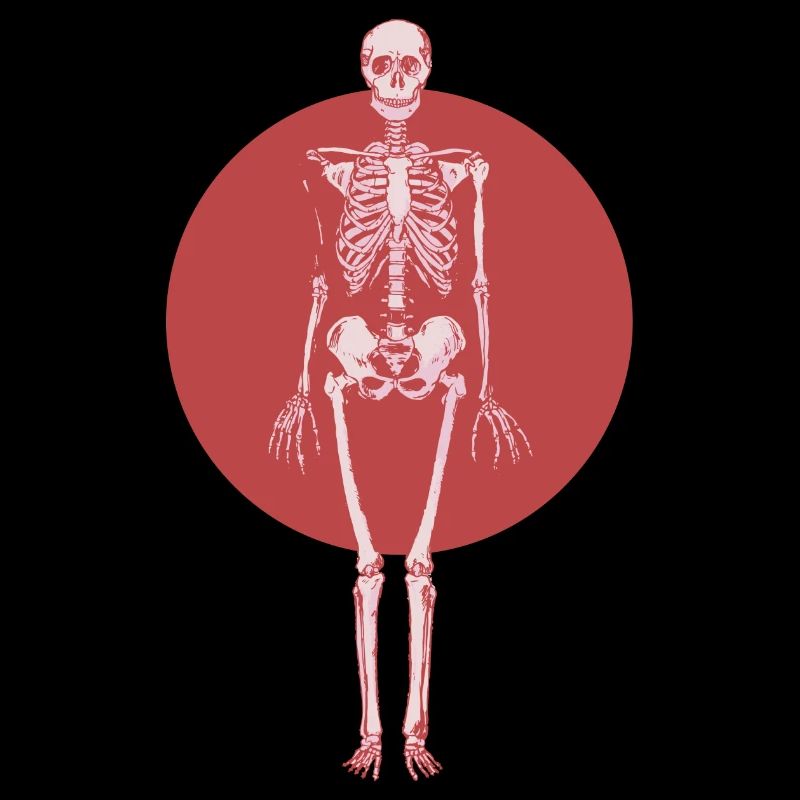 Skull Red Red Skeleton
