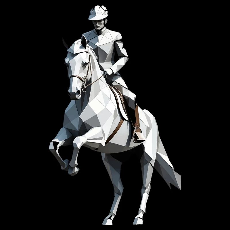 Cavalier Low Poly - Ballet Design