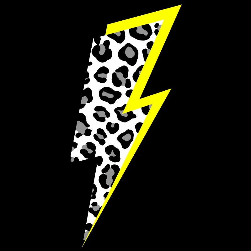 Blitz Leoparden Muster mit Neon-Gelben Schatten