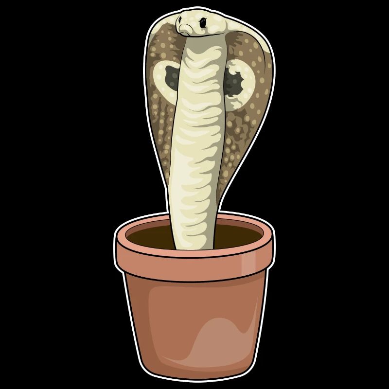 Pot de fleurs de serpent