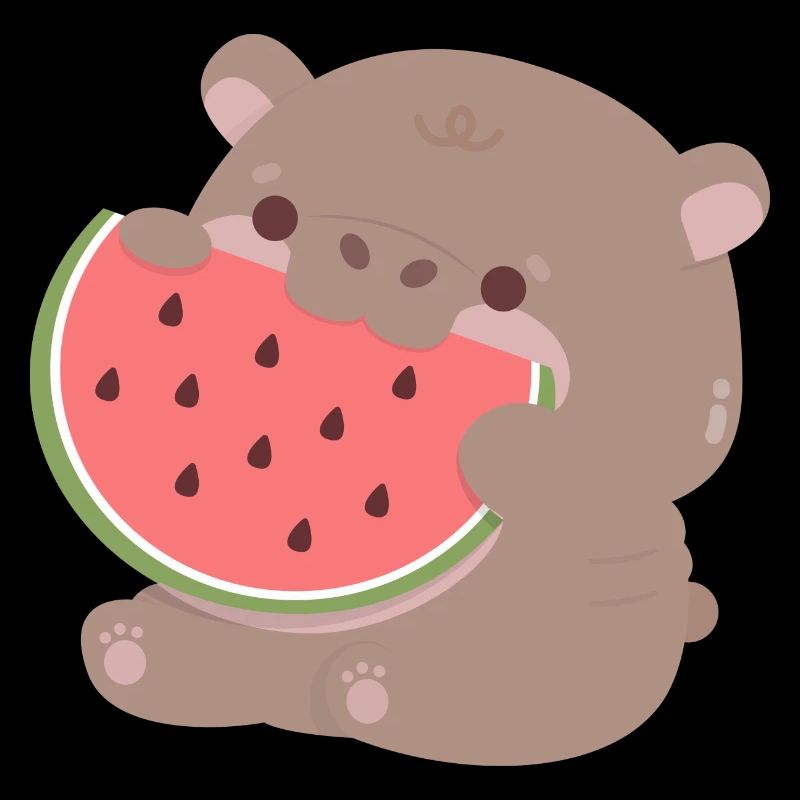 Muh Deng Nilpferd Wassermelone