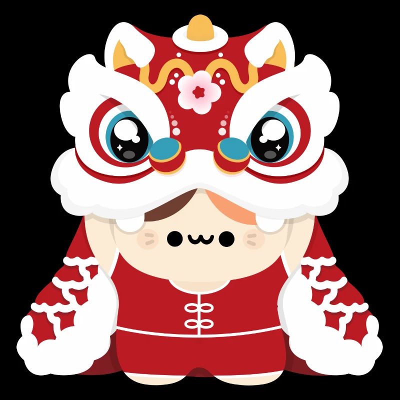 Chinese New Year - Lion Dance Cat