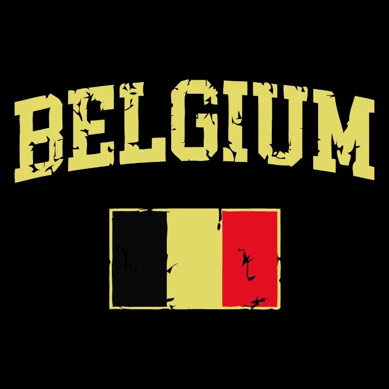 Vintage Drapeau Belgique Rétro Belge