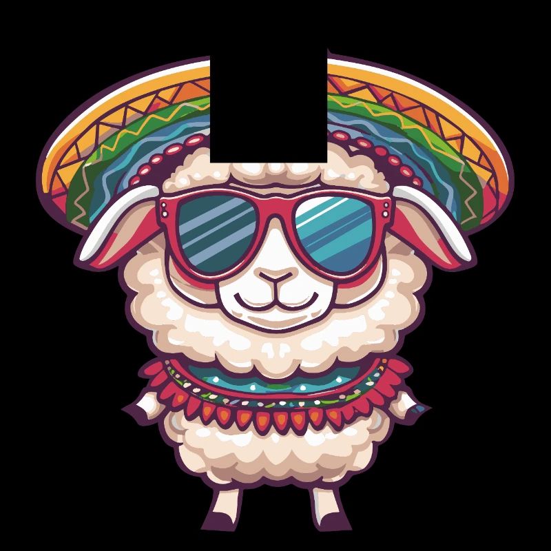 Sheep Comic Funny Sombrero