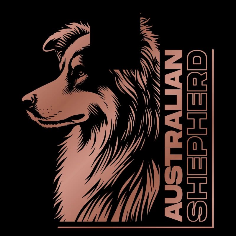 Australian Shepherd Portrait | Aussiekopf rosegold