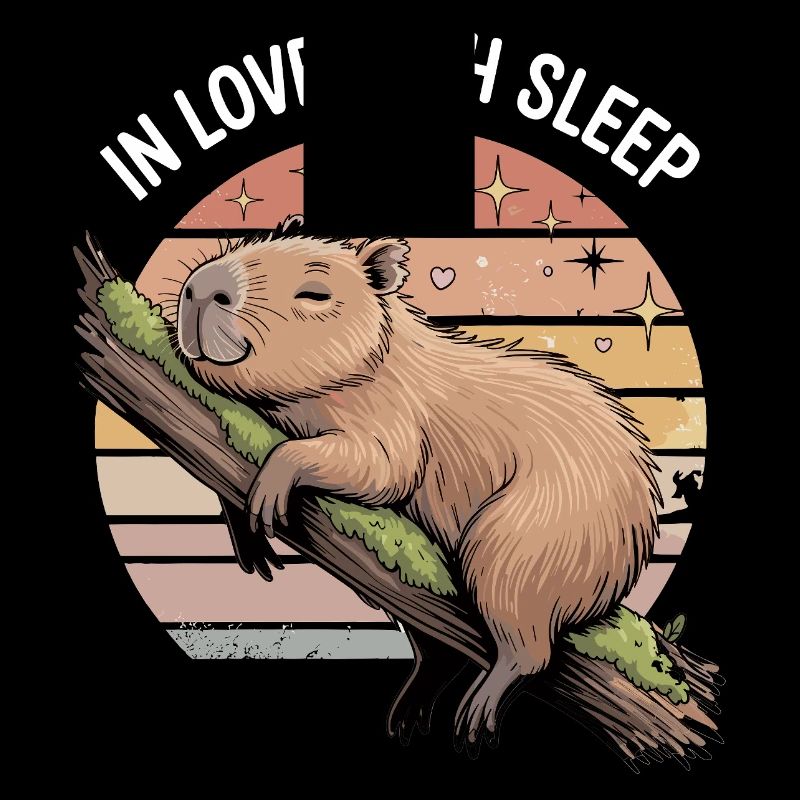 Cute Capybara Sleep Design