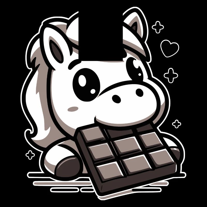 Cheval mignon et chocolat