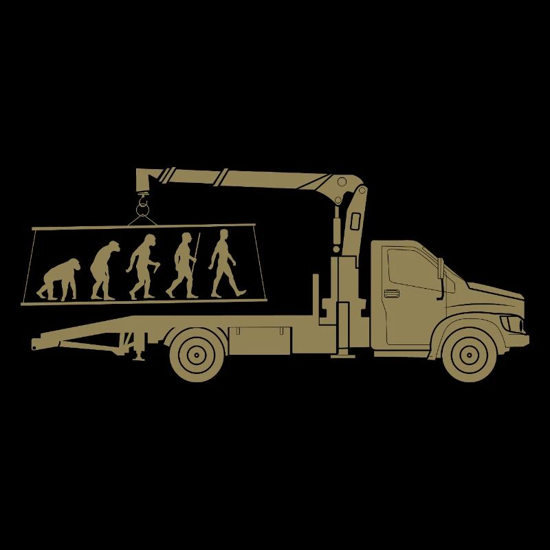 Tow Truck Evolution Silhouette Minimalist