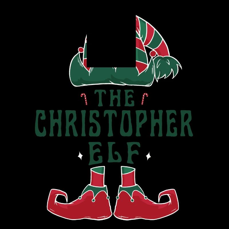 Christopher Elf Personalisierter Name Weihnachten