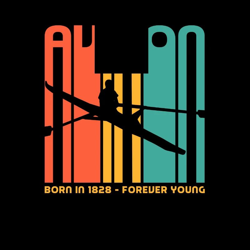 Rowing, born in 1828. For a rowing machine