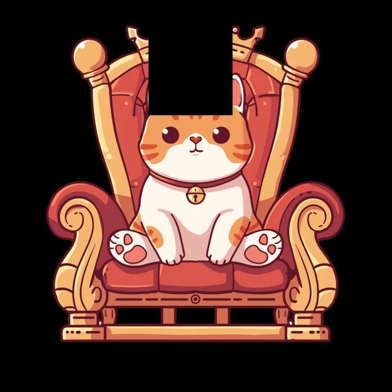 Throne King Meme Kitten Pet Lover