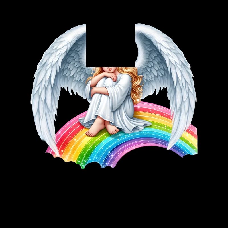 Engel auf Regenbogen