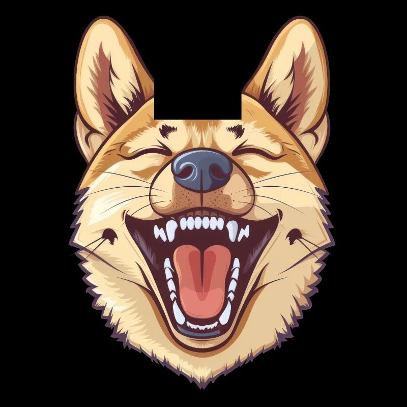 Chien Jindo Corée | Jindo coréen | Illustration de dessin animé