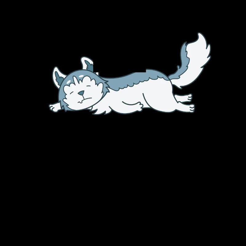 Husky's lazy sled dog