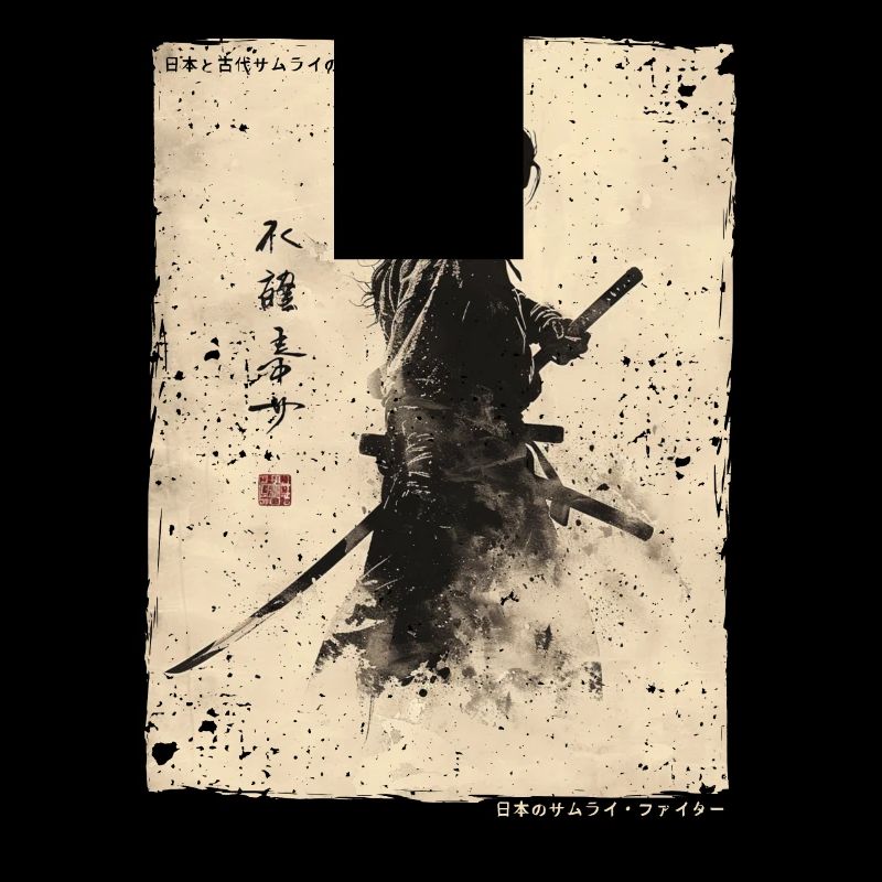 Samurai Fighter - Japanese Ukiyo-e Artwork