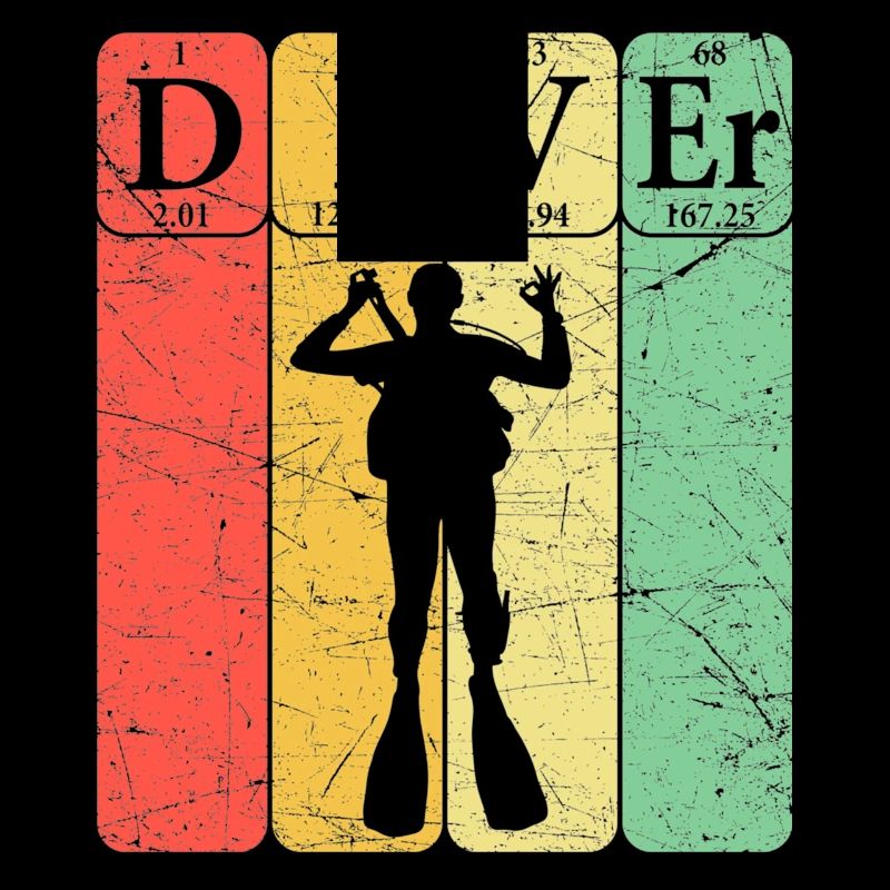 Scuba Diver Periodic Table Elements Scuba Diving