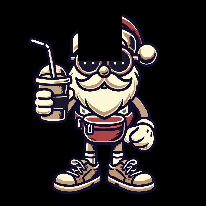 Schnösel Weihnachtsmann Mit Drink