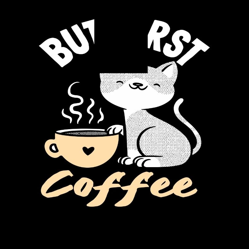 Chat amateur de café - Mais d'abord le café