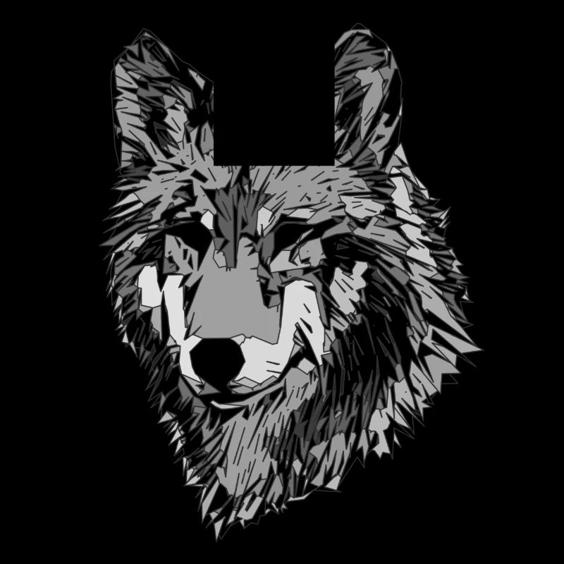 Visage abstrait de chiens