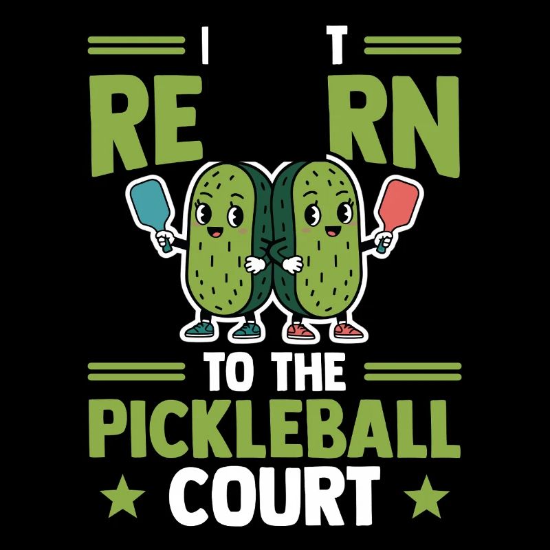 Pickleball drôle Kawaii concombre Paddleball Design